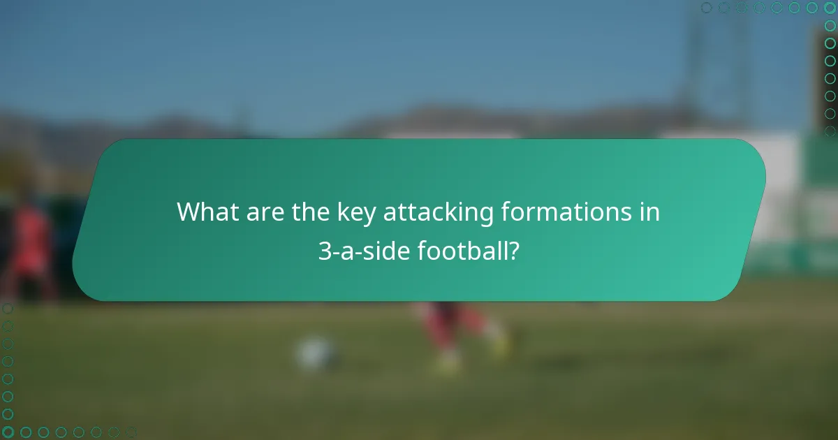 What are the key attacking formations in 3-a-side football?